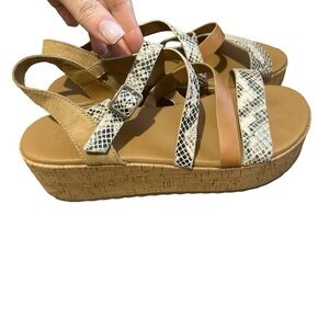 Call It Spring Tan and Brown Platform Sandals